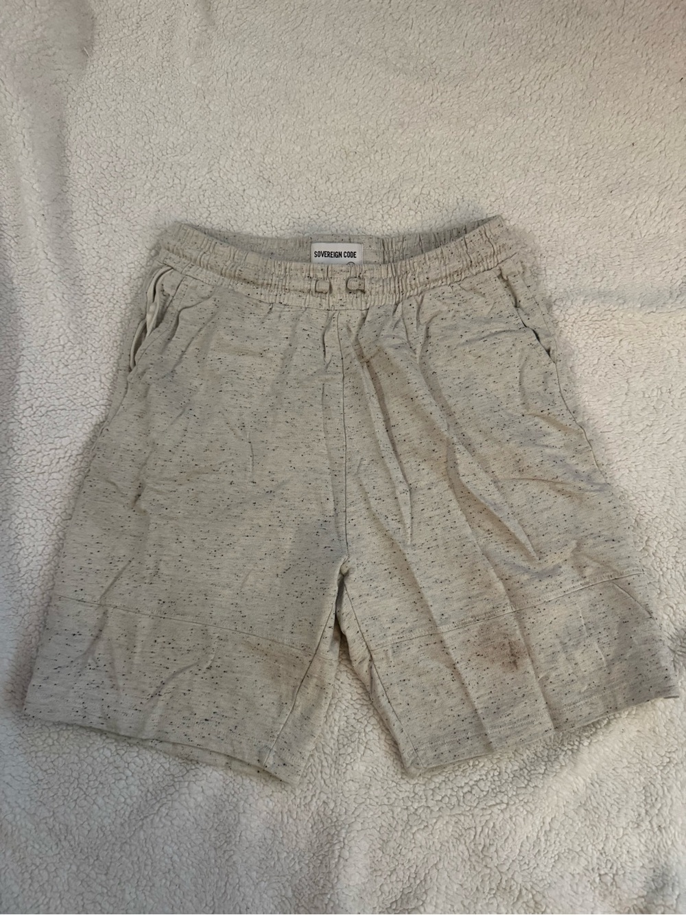 Sovereign Code Light Gray Speckled Drawstring Shorts